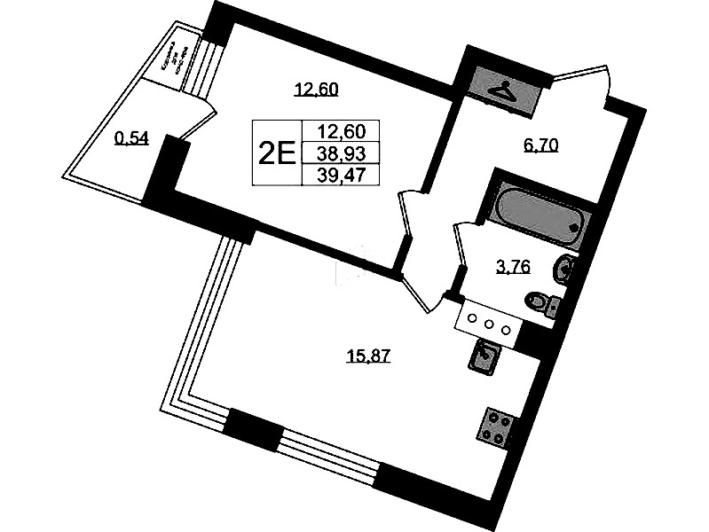 Квартира студия 39.47 м², 9/11 эт., ЖК «VEREN NORT Сертолово»